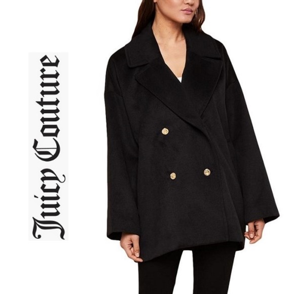 NWT JUICY COUTURE Oversizes Pea Coat Jacket - Picture 1 of 6